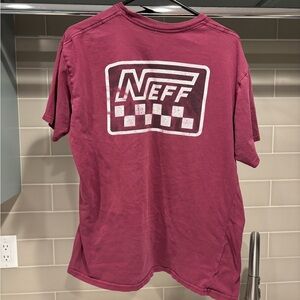 Y2K Neff Skate Pocket Tee Maroon Size L